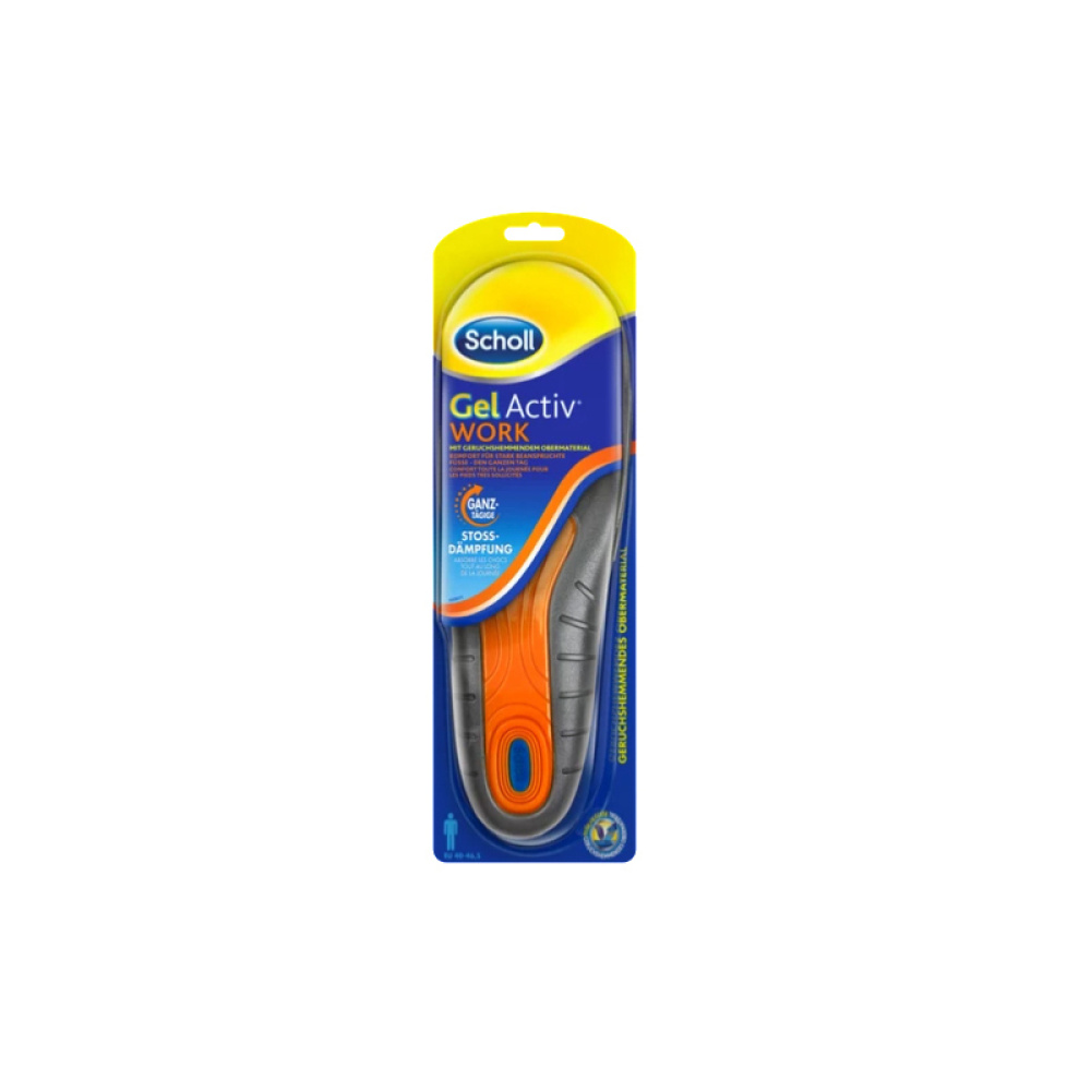 Scholl Ανδρικοί Πάτοι Gel Active Work One Size (40,5-46.5) 1ζεύγος