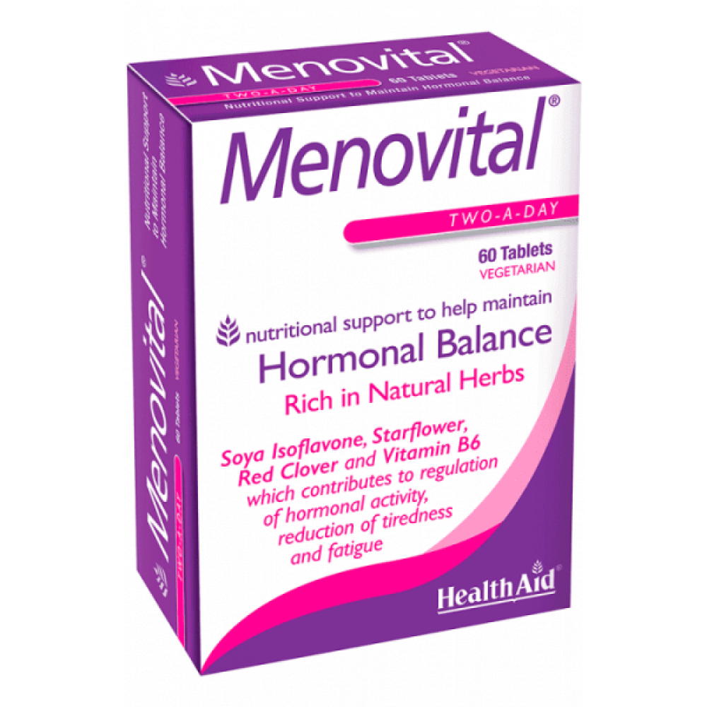 Health Aid Menovital Hormonal Balance, Συμπλήρωμα για την Εμμηνόπαυση, 60tabs