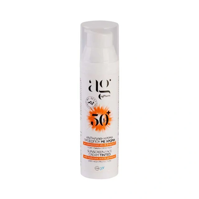 AG Pharm Sunscreen Face SPF50+ Αντηλιακή Κρέμα Προσώπου με χρώμα, 75ml