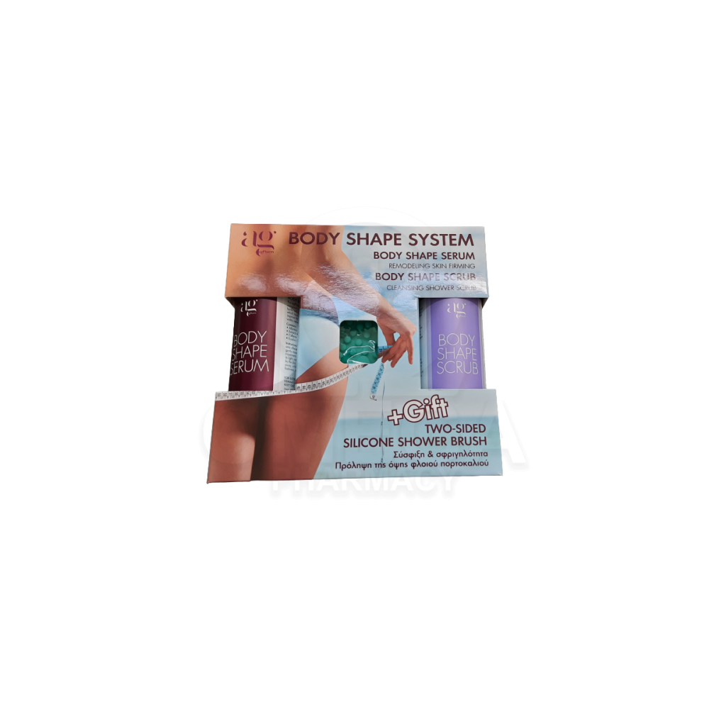 AgPharm Body Shape System Body Shape Serum 200ml & Body Shape Scrub 200ml & Δώρο Silicone Brush 1τμχ