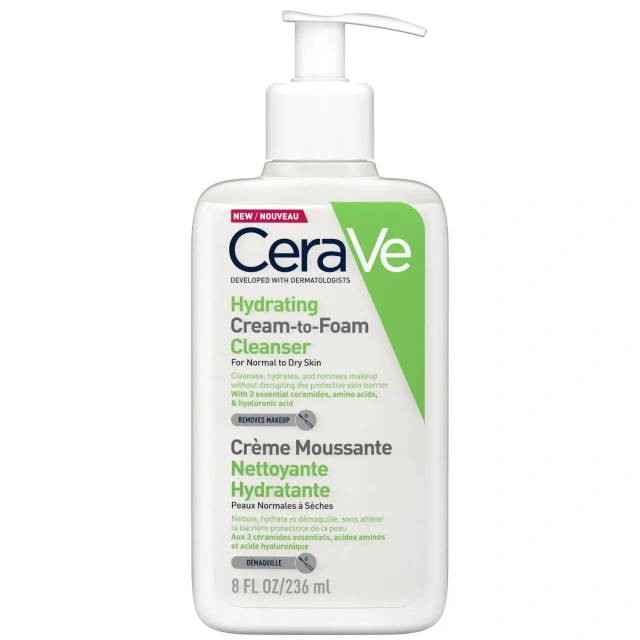 CERAVE CREAM TO FOAM CLEANSER 8OZ 236ML