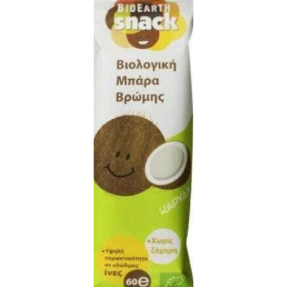 Bioearth Βιολογική Μπάρα Βρώμης Γεύση Καρύδα, 60gr